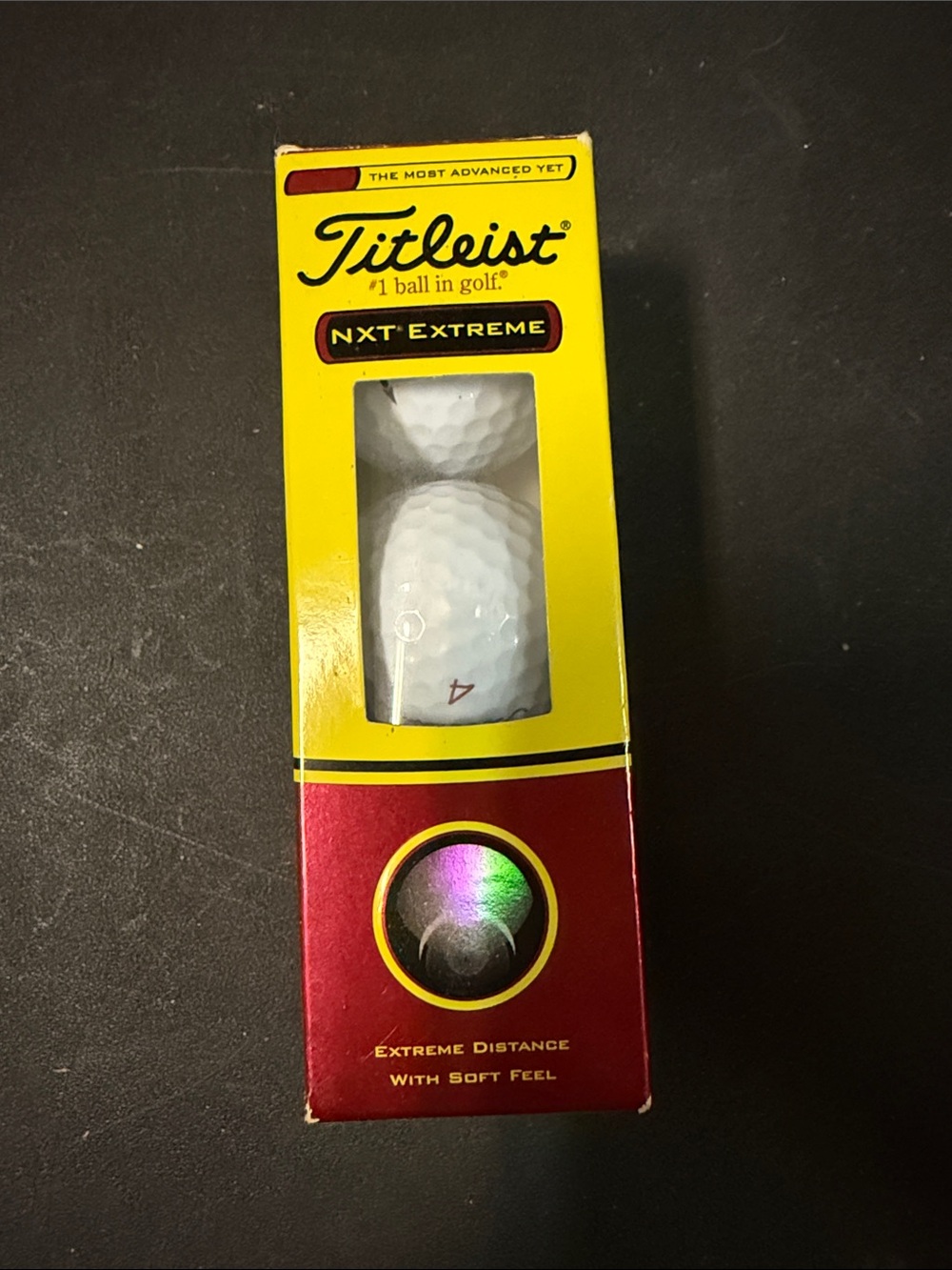 Titleist NXT Extreme Golf Balls - White with Yellow & Red Box